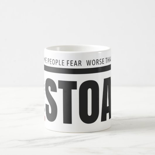 死のマグカップに対する恐怖を抑える コーヒーマグカップ (中央)