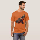 死の先頭の蛾 Tシャツ (正面フル)