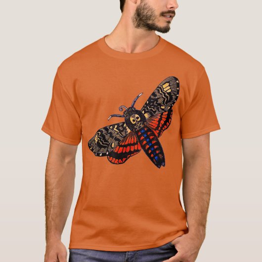 死の先頭の蛾 Tシャツ (正面)