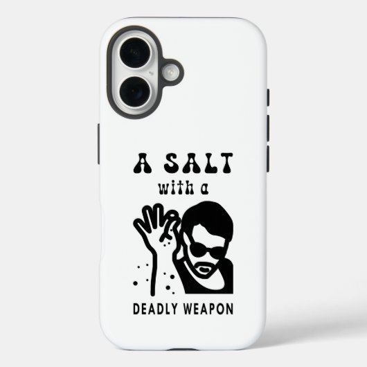 死の兵器を持つソルト Funny Meme Case-Mate iPhoneケース (裏面)