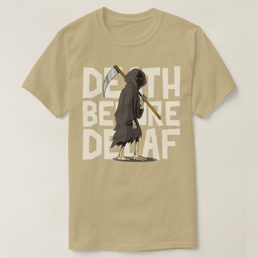死の前のデカフ1 Tシャツ (デザイン正面)
