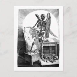 死の勉強マン解剖学的はがき ポストカード