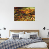 死の勝利, c.1562 (パネル上の油) キャンバスプリント (インサイチュ (寝室))