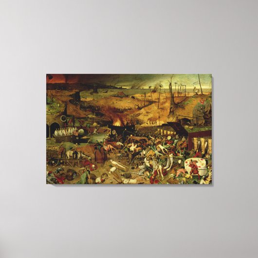 死の勝利, c.1562 (パネル上の油) キャンバスプリント (正面)