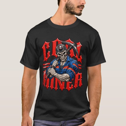 死の収穫人炭鉱夫 Tシャツ (正面)