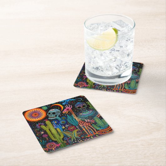 死の夜 スクエアペーパーコースター (インサイチュ)