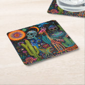 死の夜 スクエアペーパーコースター (アングル)