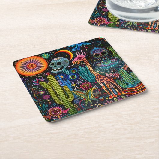 死の夜 スクエアペーパーコースター (アングル)