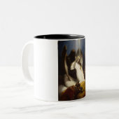 死の天使(天国へ) (Horace Vernet) ツートーンマグカップ (正面左)