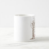 死の天然アメリカインディアンのマグ私は生まれます コーヒーマグカップ (中央)