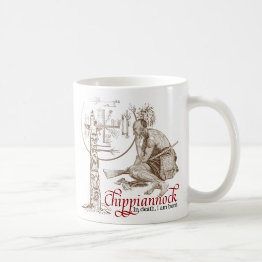 死の天然アメリカインディアンのマグ私は生まれます コーヒーマグカップ (右)