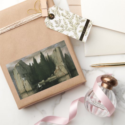 死の島アーノルド・ボックリン、象徴芸術 長方形シール (ギフト)