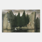 死の島アーノルド・ボックリン、象徴芸術 長方形シール (正面)