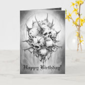 死の幻影誕生日 カード (黄色い花)