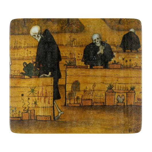 死の庭（Hugo Simberg著） カッティングボード (正面)