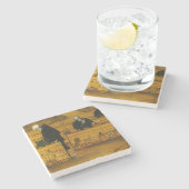 死の庭（Hugo Simberg著） ストーンコースター (横)