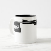 死の強打のハンドル! ツートーンマグカップ (正面左)