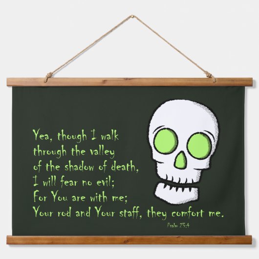 死の影 – -スカル 吊り下げ型タペストリー (正面)