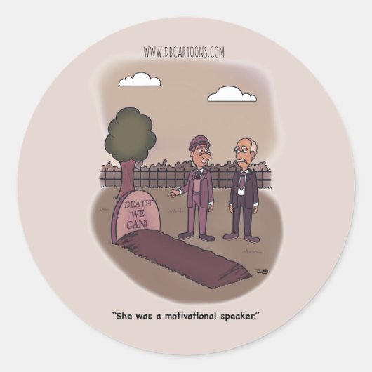 死の我々はラウンドクラシックステッカー ラウンドシール (正面)