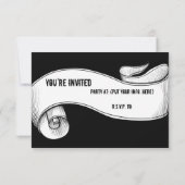 死の日と紫のバラ 招待状 (裏面)