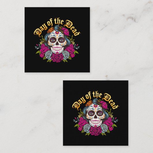 死の日:ディ祝ア・デ・ロス・ミュートス スクエア名刺 (正面/裏面)