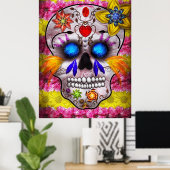 死の日 – デスマスク ポスター (ホームオフィス)