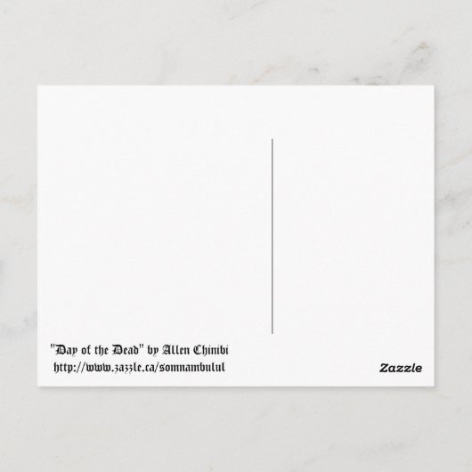 死の日 ポストカード (裏面)