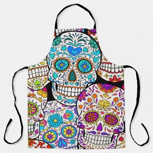 死の日:メキシコ鮮やかンの模様。 エプロン (正面)