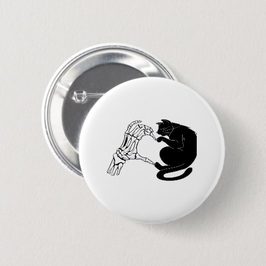 死の猫が我々をするまでクラシック 缶バッジ (正面&裏面)