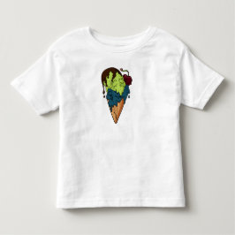 死の甘美なる謎のドクロアイス トドラーTシャツ