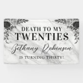 死の私の20代の誕生日バナー 横断幕 (横)