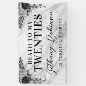 死の私の20代の誕生日バナー 横断幕 (縦)