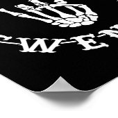 死の私の20歳の誕生日スケルトン手H ポスター (角)