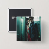 死の秘宝 – ハリーとハーマイオニー 缶バッジ (正面&裏面)