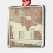 死の統計的な地図 メタルオーナメント (左)