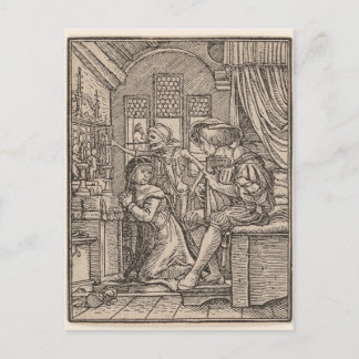 死の舞から出た修道女(ハンス・ホルベイン) ポストカード