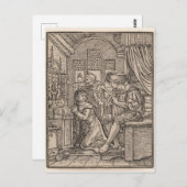 死の舞から出た修道女（ハンス・ホルベイン） ポストカード (正面/裏面)