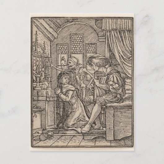 死の舞から出た修道女（ハンス・ホルベイン） ポストカード (正面)