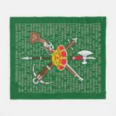 死の花婿 フリースブランケット (正面(横))