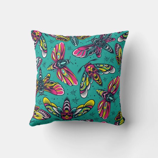 死の蛾 クッション (裏面)