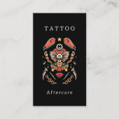 死の蝶タトゥーアフターケアの指示 名刺 (正面)