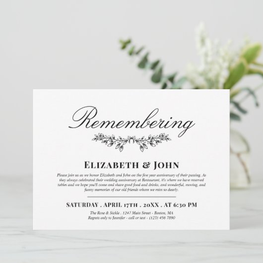 死の記念日を思い出す黒い緑のジョイント 招待状 (スタンド正面)