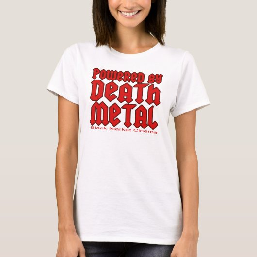 死の金属によって動力を与えられる Tシャツ (正面)