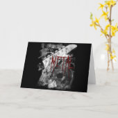 死の金属のギター カード (黄色い花)