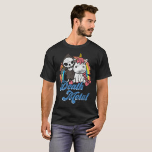 死の金属のユニコーンの虹 Tシャツ