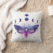 死の頭の蛾のオカルト クッション (ブランケット)