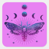 死の頭の蛾のオカルト スクエアシール (正面)