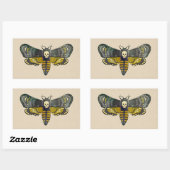 死の頭を持つハナガ 長方形シール (シート)