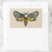 死の頭を持つハナガ 長方形シール (バッグ)