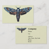 死の頭部のガ、別名スフィンクスのatropoのガ 名刺 (正面/裏面)